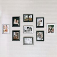 Bộ khung ảnh treo tường 9 khung 13x18M01 Bảo Hành Gãy Vỡ Hỗ Trợ In Ảnh