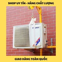 Bộ khung cẩu tời cục nóng điều hòa (khung cẩu + tời quay tay tự hãm màu vàng), mới 100%, bảo hành 1 năm (IV)