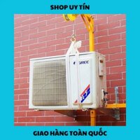 Bộ khung cẩu tời cục nóng điều hòa (khung cẩu + tời quay tay tự hãm màu vàng), mới 100%, bảo hành 1 năm (V)