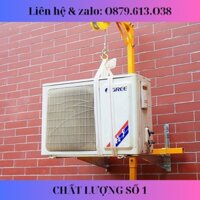 Bộ khung cẩu tời cục nóng điều hòa (khung cẩu + tời quay tay tự hãm màu vàng), mới 100%, bảo hành 1 năm (4)