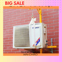 Bộ khung cẩu tời cục nóng điều hòa (khung cẩu + tời quay tay tự hãm màu vàng), mới 100%, bảo hành 1 năm (NEW)