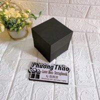 Bộ khung hộp Love Box giấy đen làm sẵn dáng trái tim  -Hộp 2 lớp size 11cm( định lượng giấy 350gsm)