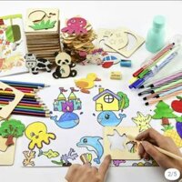 Bộ khung tranh gỗ tập vẽ tập tô 🎨