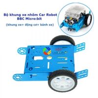 Bộ Khung Xe Nhôm Car Robot BBC Micro:bit - Smart Car Robot 2wd DIY - Đồ chơi STEM lập trình robot