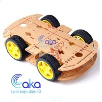 Bộ khung xe robot 4 bánh 4WD Tự lắp ráp khung mica trong