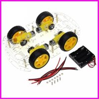 Bộ khung xe robot bằng mica trong suốt 2 tầng 4 bánh