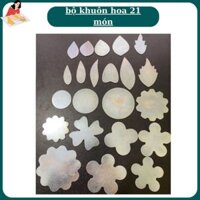 bộ khuôn cắt tỉa hoa 21 món bằng innox không han gỉ