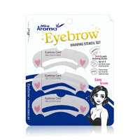 Bộ Khuôn Kẻ Chân Mày Mira Aroma Eyebrow Drawing Stencil Set  3 miếng bịch