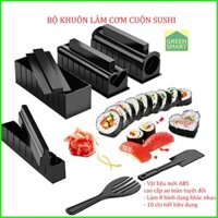 BỘ KHUÔN LÀM CƠM CUỘN - DỤNG CỤ LÀM SUSHI CAO CẤP 10 MÓN