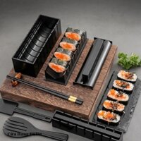 Bộ Khuôn Làm Cơm Cuộn Lá Rong Biển Kimbap [10 món] Dụng Cụ Làm Sushi Nhựa Cao Cấp