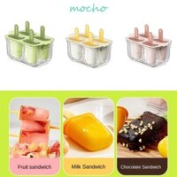 Bộ Khuôn Làm Kem MOCHO, Khuôn Popsicle Cao Cấp Thực Phẩm Dễ Dàng Tháo Rời, Hộp Làm Kem Có Que Handmade DIY Máy Làm Kem Hộ Gia Đình