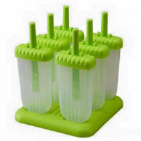 Bộ Khuôn Làm Kem Tại Nhà  6 Que - TẶNG muỗng ăn inox  giao màu ngẫu nhiên