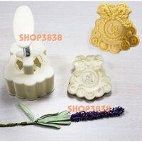 Bộ Khuôn Nén Lò Xo Trung Thu 150-180Gr Túi Vàng Chữ Lộc