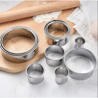 Bộ khuôn tròn inox làm bánh 12 món chuyên dùng cho bếp, pastry