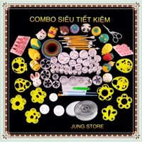 Bộ khuôn và dụng cụ cơ bản làm bánh bao tạo hình, bánh trôi, fondant, bánh trung thu hiện đại JUNGSTORE