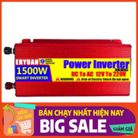 Bộ kích điện inverter ERYUAN ắc quy 12V,24V, 48V lên 220V 1500W sóng Sin Chuẩn 2023