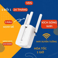 Bộ kích sóng wifi 3 râu Mercusys (wireless 300Mbps) cực mạnh, Cục thu phát hút mở rộng sóng wifi chính hãng VDS shop - H