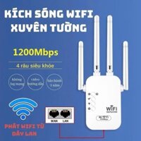 Bộ Kích Sóng Wifi 4 Râu Tốc Độ 1200mbps Phát Xuyên Tường Kết Nối Xa Sóng Mạnh BONIE MALL
