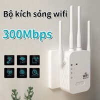 Bộ Kích Sóng Wifi 4 Râu  300Mbps Tăng cường mạng Bộ khuếch đại tín hiệu WiFi băng tần kép Bộ mở rộng mạng
