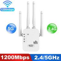 Bộ kích sóng wifi 5Ghz 2.4Ghz 4 râu tốc độ 1200 mbps / 300mbps phát xuyên tường kết nối xa sóng mạnh, Kích sóng wifi
