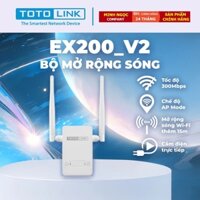 Bộ Kích Sóng Wifi Totolink Ex200 V2 Repeater chuẩn N 300Mbps - Sản Phẩm Chính Hãng Bảo Hành 24 Tháng