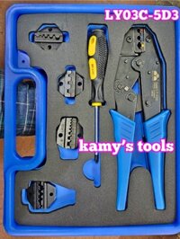Bộ kìm bấm cos đa năng 5 đầu Fasen LY03C-5D3
