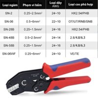 Bộ kìm bấm cos đa năng gồm 6 ngàm  SN-58B SN-2/28B/48B/58B/06/06WF