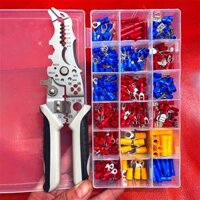 Bộ Kìm Cos Đa Năng 19 in 1 Kèm Hộp 300 Đầu Cos Thông Dụng – Kìm Tuốt Dây, Kìm Điện Chuyên Dụng Cho Thợ Điện