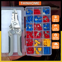Bộ Kìm Đa Năng 12 Trong 1 Kèm Hộp 300 Đầu Cos Đấu Nối Điện, Bộ Kìm Bấm Cos Thế Hệ Mới ,Kìm Cos Cao Cấp Đa Năng ThinHome