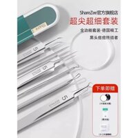 Bộ kim giả kim cương, kẹp tế bào, kim loại bỏ mụn đầu đen, dụng cụ loại bỏ mụn, nhíp siêu mịn, dụng cụ lấy mụn cho sử dụng trong thẩm mỹ viện