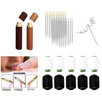 Bộ Kim Khâu Vải May Vá Quần Áo Chất Liệu Kim Loại Màu Bạc