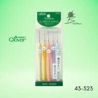 Bộ kim móc CLOVER Amure Steel Crochet Hook 5pcs/set 43-323