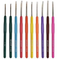 Bộ Kim Móc Len LYLYCRAFT Gồm 10 Cây  Kích Thước Nhỏ  Size Từ 0.5mm - 2.2mm Phù Hợp Với Len Dưới 1mm