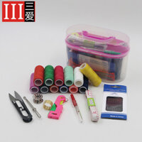 Bộ kim và hộp chỉ đa chức năng Sanai, dụng cụ may vá gia đình, bộ dụng cụ may cầm tay
