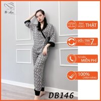 Bộ Kimono D'lia chất liệu lụa mềm cao cấp Tay Lửng  - DB146