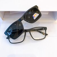 Bộ Kính cận râm 2 tròng 2 in1 Mắt vuông to tiện lợi cho nam và nữ 54-18-138