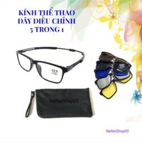 Bộ kính cận thể thao 5 IN 1 có dây điều chỉnh nhựa TR90 cao cấp