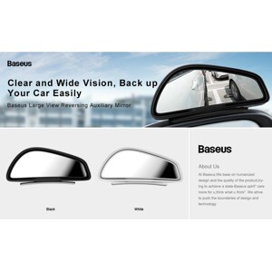 Bộ kính chiếu hậu phụ giúp mở rộng góc nhìn cho xe hơi Baseus Large View Reversing Auxiliary Mirror (Bộ 2 cái)
