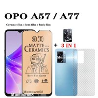 Bộ Kính Cường Lực 3 Trong 1 + Miếng Dán Bảo Vệ camera Cho OPPO A57 A77 A54 A94 A16 A96 A76 A95 A55 A16e