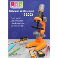 Bộ kính hiển vi LED 1200X dùng nghiên cứu khoa học cho bé