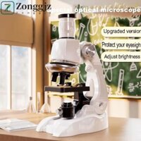 Bộ kính hiển vi trẻ em ZONGGJZ, Kính hiển vi bỏ túi 200x 600x 1200x HD, Vi khuẩn quan sát có thể điều chỉnh Khoa học sinh học Đồ chơi kính hiển vi sinh học cho trẻ em tại nhà