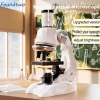 Bộ kính hiển vi trẻ em FOUNDTWO, Kính hiển vi bỏ túi 200x 600x 1200x HD, Vi khuẩn quan sát có thể điều chỉnh Mẫu thí nghiệm Đồ chơi kính hiển vi sinh học cho trẻ em tại nhà