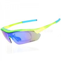 Bộ Kính Thể Thao 3 Tròng Basto BS202  - Gọng Xanh Neon