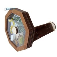 Bộ kính vạn hoa thủ công bằng gỗ Logic tương tác DIY Bộ kính vạn hoa Đồ chơi cổ điển dành cho trẻ em