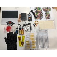 Bộ kít 1 máy xăm mực đen xăm da thật (mẫu ngẫu nhiên)