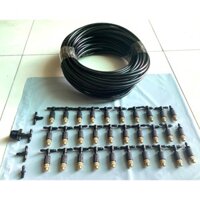 Bộ KIT 30 béc phun sương đồng + 30m dây + phụ kiện, bộ phun sương 30 mét dây, bộ kit 30 béc p