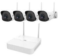 Bộ Kit 4 Camera ip Wifi Không Dây Thân Uniview