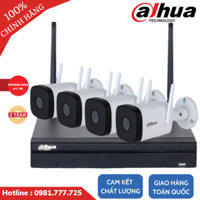 Bộ Kit Camera Dahua ip wifi 4 Camera DH-IPC-HFW1230DT-STW + 1 Đầu Ghi DHI-NVR1 104HS-W-S2-FCC Chính Hãng