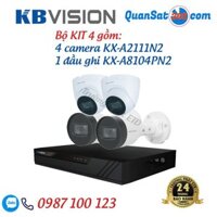 Bộ KIT Camera IP KBVISION KIT 4 - Hàng Chính Hãng