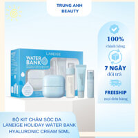Bộ kit chăm sóc da phiên bản giới hạn Laneige Holiday Water Bank hyaluronic Cream 50ml set